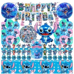 Lilo and Stitch Party Supplies 101 PCS stitch birthday decorations
